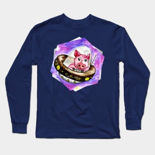 Pig in spaceship Long Sleeve T-Shirt